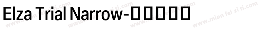 Elza Trial Narrow字体转换